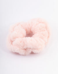 Blush Fluffy Hair Scrunchie - link has visual effect only