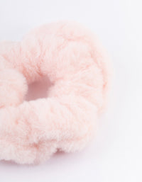 Blush Fluffy Hair Scrunchie - link has visual effect only