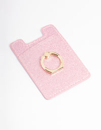 Pink Glitter Phone Wallet - link has visual effect only