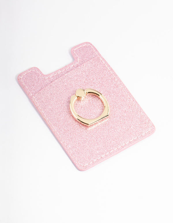 Pink Glitter Phone Wallet