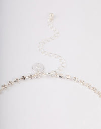 Silver Diamante Layered Statement Necklace - link has visual effect only