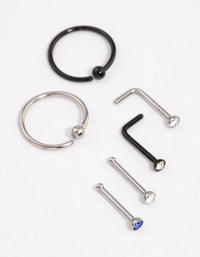 Surgical Steel Bezel & Ring Nose 6-Pack - link has visual effect only