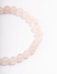 Rose Quartz Ball Bracelet - link has visual effect only