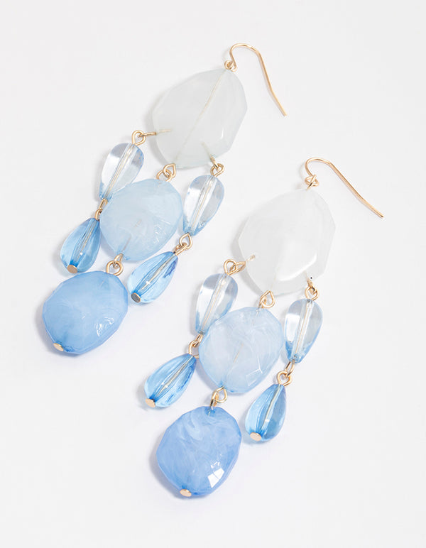 Gold Ombre Stone Drop Earrings