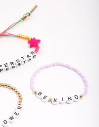 Gold Letter & Beaded Bracelet Pack - link has visual effect only