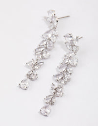 Rhodium Petal Drop Earrings - link has visual effect only