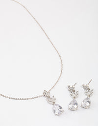 Silver Petal Jewellery Set - link has visual effect only