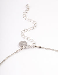 Silver Large Plain Heart Pendant Necklace - link has visual effect only