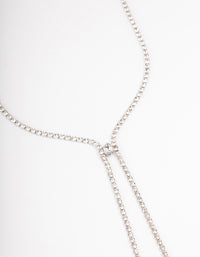 Silver Diamante Pear Y-Necklace - link has visual effect only