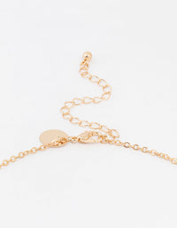 Gold Circle Diamante Necklace - link has visual effect only