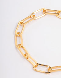 Gold Plated Rectangle Star Diamante Bracelet - link has visual effect only