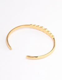 Gold Plated Graduated Pearl Cuff Bangle - link has visual effect only