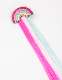 Kids Mixed Metal Faux Hair Rainbow Clip - link has visual effect only