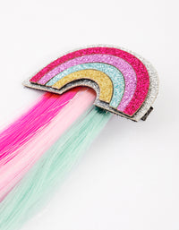 Kids Mixed Metal Faux Hair Rainbow Clip - link has visual effect only