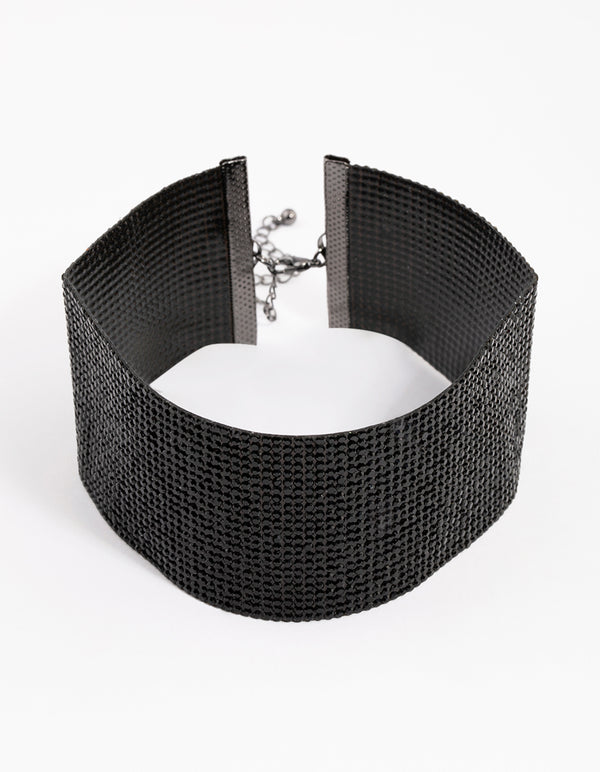 Gunmetal Large Diamante Choker