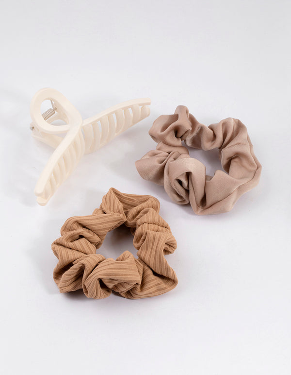 Mixed Loop Hair Claw & Scrunchie Pack