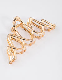 Gold Infinity Metal Hair Claw - link has visual effect only