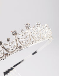 Silver Leaf Delicate Crown Headband - link has visual effect only