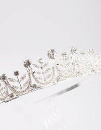 Silver Leaf Delicate Crown Headband - link has visual effect only