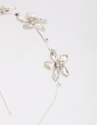 Rhodium Flutter Flower Headband - link has visual effect only