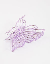 Lilac Detailed Butterfly Claw Clip - link has visual effect only