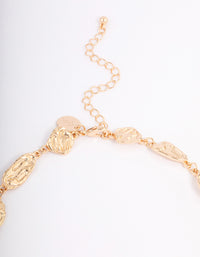 Gold Hammered Disc Necklace - link has visual effect only