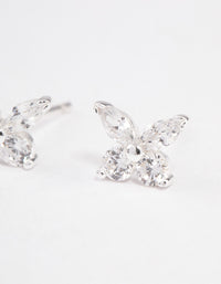 Sterling Silver Cubic Zirconia Butterfly Stud Earrings - link has visual effect only