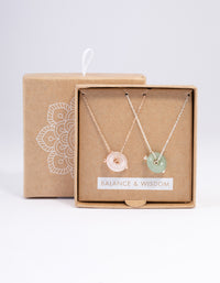 Mixed Metal Semi-Precious Donut Necklace Pack - link has visual effect only