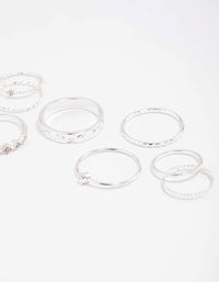 Silver Dainty Clover Ring Pack - link has visual effect only