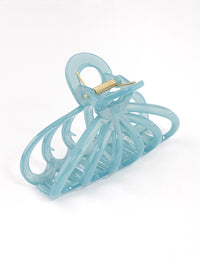 Blue Large Shell Cut Out Hair Claw Clip - link has visual effect only