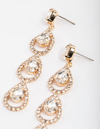 Gold Halo Teardrop Earrings - link has visual effect only