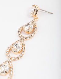 Gold Halo Teardrop Earrings - link has visual effect only