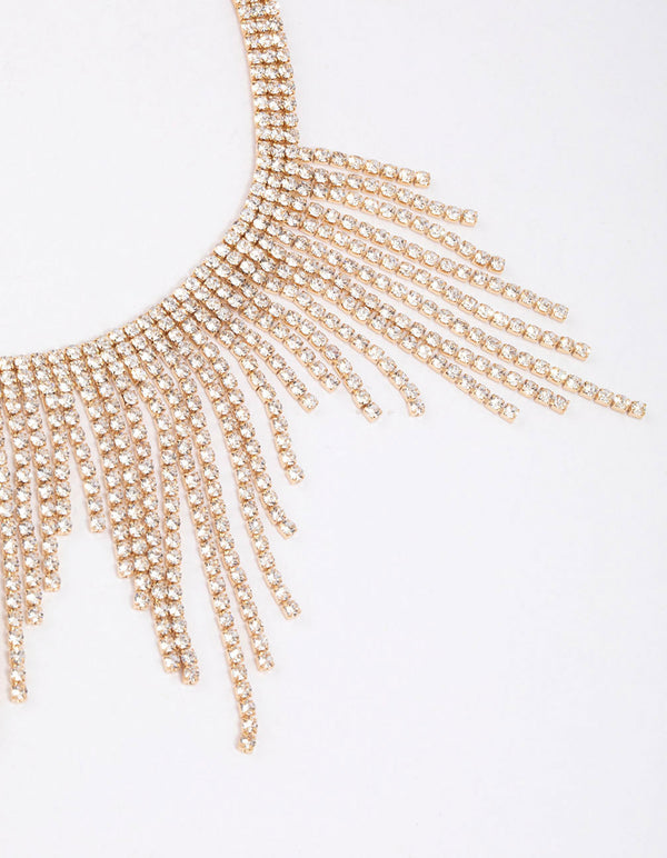 Gold Cascading Choker