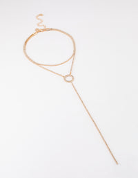 Gold Cup Chain Y-Neck Choker - link has visual effect only