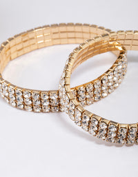 Gold Mixed Width Cup Chain Bracelet Pack - link has visual effect only