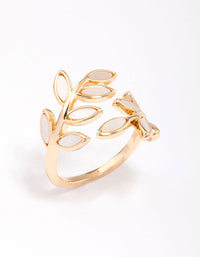 Gold Cats Eye Laurel Ring - link has visual effect only