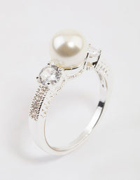 Silver Plated Enchanting Pearl Ring - link has visual effect only