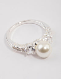 Silver Plated Enchanting Pearl Ring - link has visual effect only