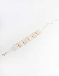 Gold Multi-Row Pearl Choker - link has visual effect only