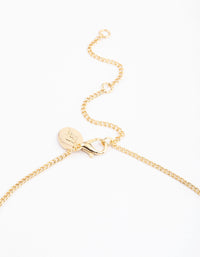 Gold Plated Mini Freshwater Pearl Molten Disc Necklace - link has visual effect only