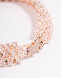 Rose Gold Multi Stone Tennis Bracelet - link has visual effect only