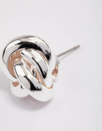 Silver Plated Classic Knotted Stud Earrings - link has visual effect only