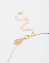 Gold Chunky Daisy Pendant Necklace - link has visual effect only