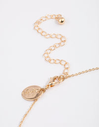 Gold Mixed Diamante Moon Pendant Necklace - link has visual effect only