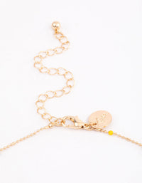 Gold Mini Ball Chain Mixed Bead Necklace - link has visual effect only