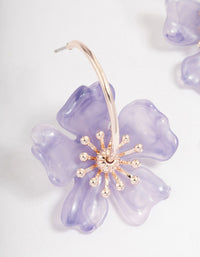 Rose Gold Spring Flower Hoop Earrings - link has visual effect only