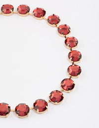 Gold Large Stone Short Necklace - link has visual effect only