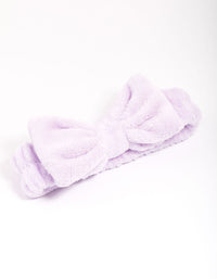 Lilac Bow Fluffy Headband - link has visual effect only