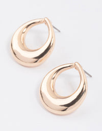 Gold Open Circle Stud Earrings & Polishing Set - link has visual effect only