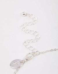 Silver Diamante Drop Open Circle Necklace & Polishing Set - link has visual effect only